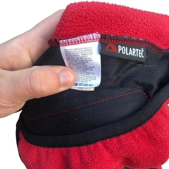 Vintage The North Face Fleece Jacket Vest Red Large - Picture 2 of 12